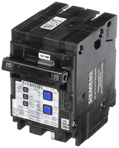 BRKR QAF AFCI 2P 240V 15A 10KA