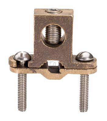 1/2" - 1" Bronze - Lay-In Lug Style Combination Ground Clamps for Bare Wire