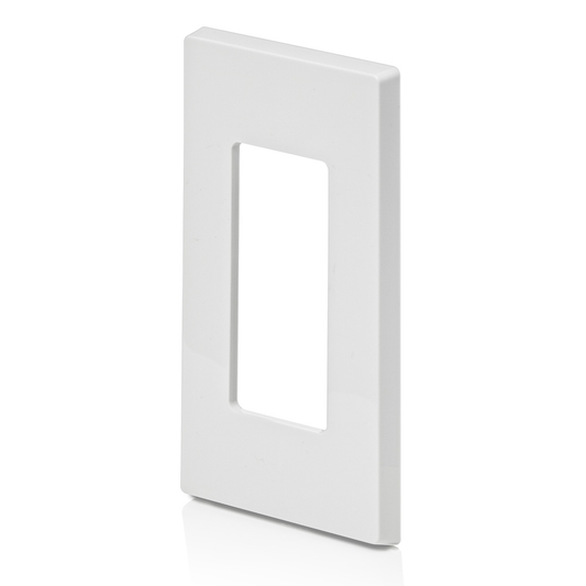 1-Gang Decora Plus Screwless Wallplate Polycarbonate, White