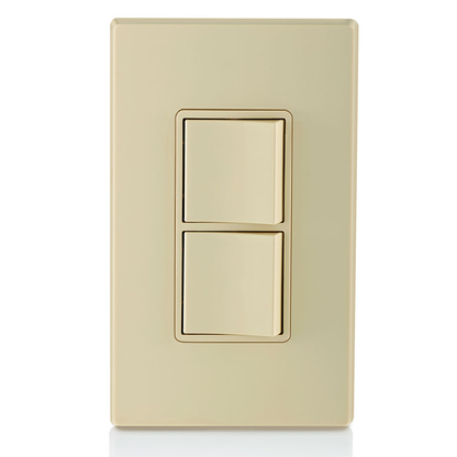 15 Amp Decora Single-Pole / 3-Way Combination Switch, Grounding, Ivory