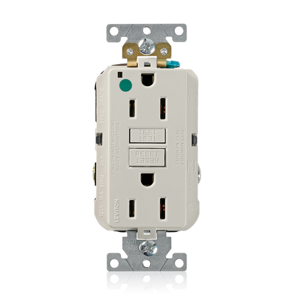 15 Amp SmartlockPro® GFCI Receptacle/Outlet, Hospital Grade