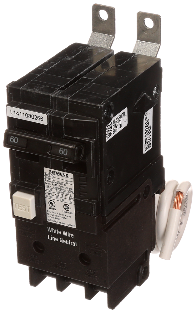 BRKR BLF GFCI 5mA 2P 240V 50A 10KA