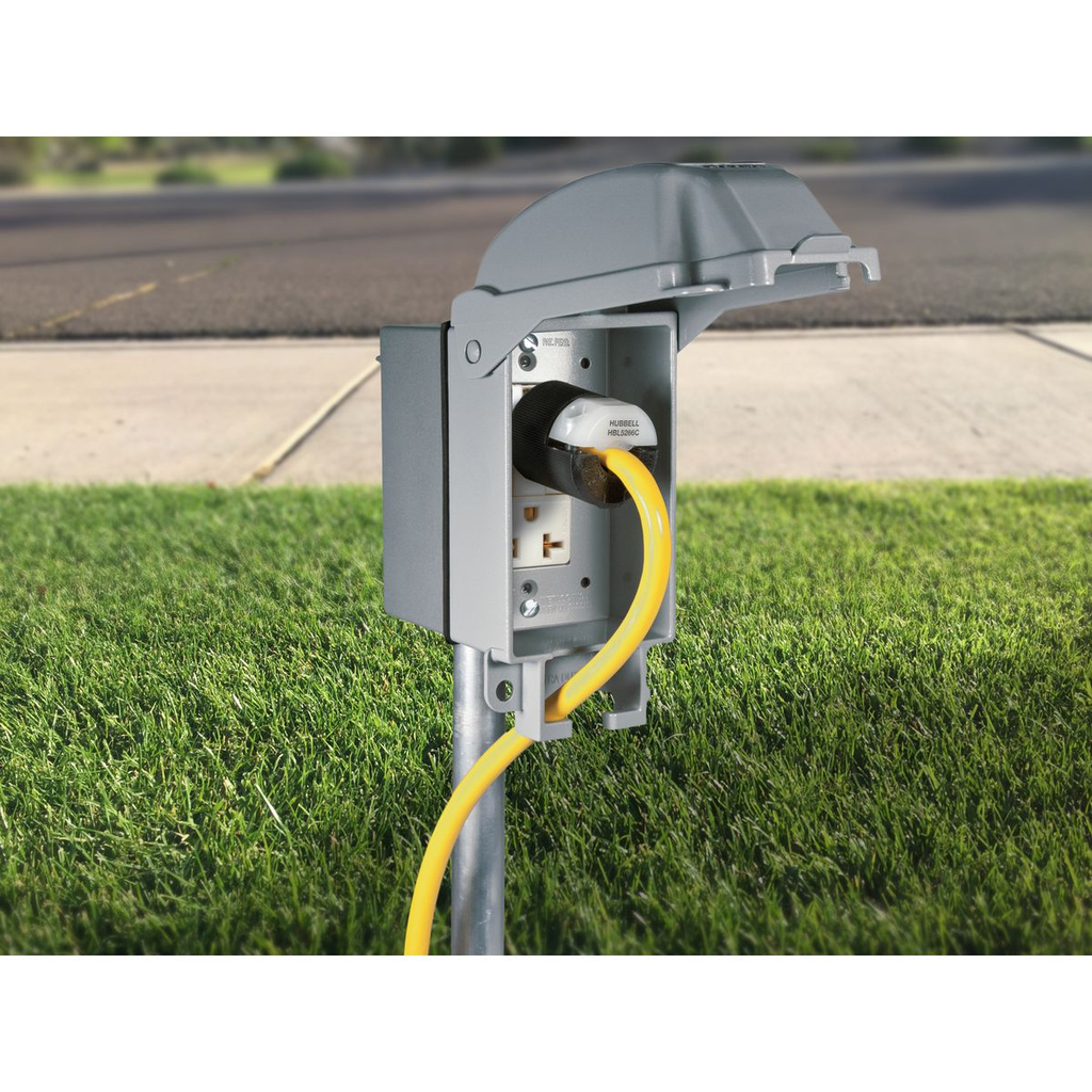 1-Gang Weatherproof In-Use Cover, EXTRA DUTY®,Vertical, 8-in-1, 3.125 in. Deep, Gray