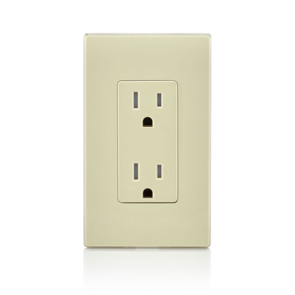 15 Amp Decora Tamper-Resistant Duplex Outlet/Receptacle, Grounding, Ivory