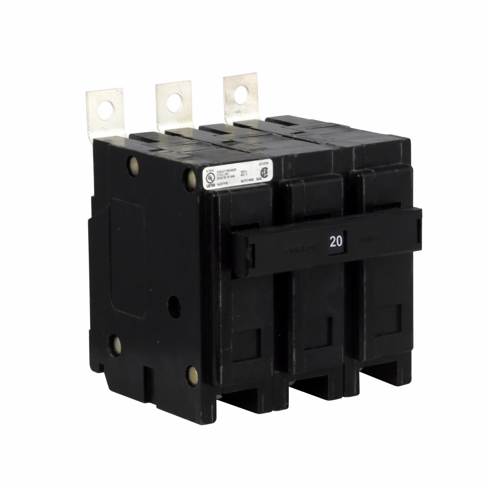 20 Amp, 3 Pole, Circuit Breaker Bolt-On