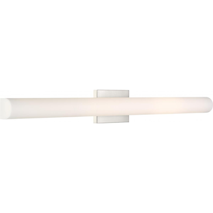Bend - 36" LED Vanity with White Acrylic - Brushed Nickel Finish