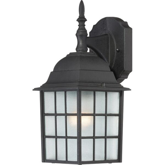 Adams - 1 Light - 14" Outdoor Wall with Frosted Glass, Color retail packaging
