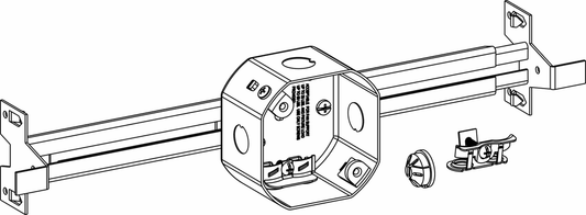 2-1/8" DEEP, 4" FAN SUPPORT DEEP BOX AND NEW CONSTRUCTION BAR HANGER ASSEMBLY