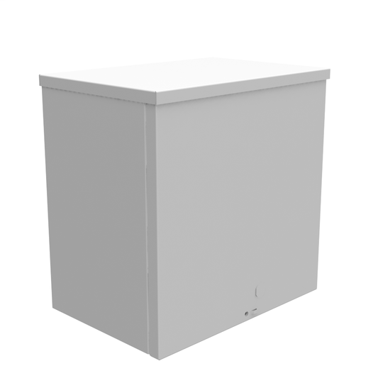12x8x12 Screw Cover Type 3R UL Listed Steel Knockouts ANSI 61 Gray Quad D Knockout For Lock Emboss Mounting Hole In Back