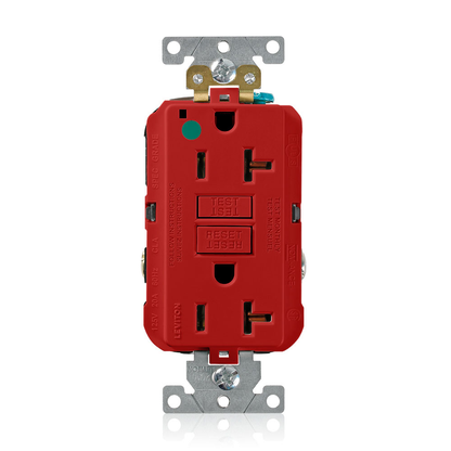 20 Amp SmartlockPro® GFCI Receptacle/Outlet, Hospital Grade