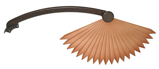 ABS CHINESE PALM BLADE, RUST - SET OF 5