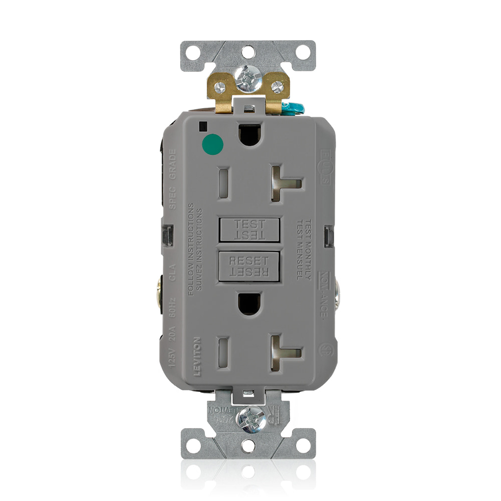 20 Amp SmartlockPro® GFCI Receptacle/Outlet, Hospital Grade, Tamper-Resistant
