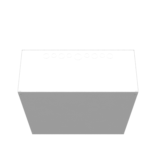 24X10x24 Screw Cover Type 1 UL Listed Steel Knockouts ANSI 61 Gray Cover With Teardrop Slots Mounting Holes In Back
