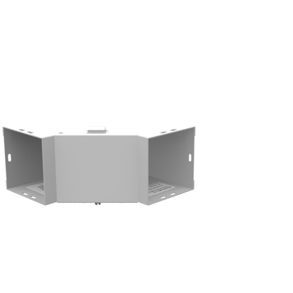 8.438x4.114X8.438 Wireway Elbow 90 Inside Opening ANSI 61 Gray Steel