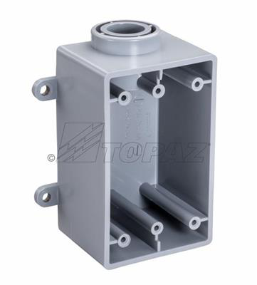 1" Schedule 40 PVC FSE Type Box, Single