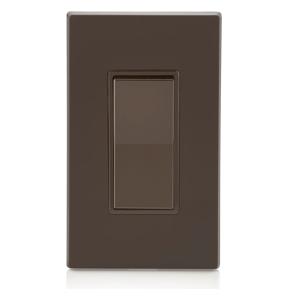 15 Amp Decora Rocker 3-Way Switch, Grounding, Brown