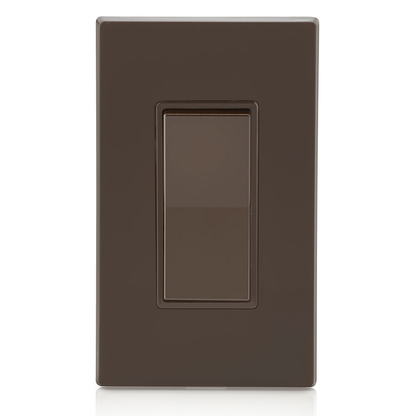 15 Amp Decora Rocker 3-Way Switch, Grounding, Brown
