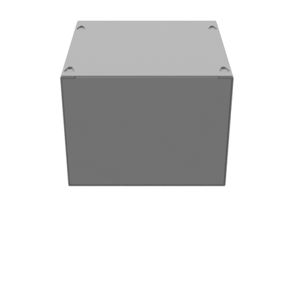 8x6x8 Screw Cover Type 1 UL Steel No KO Gray Cover w/ Teardrop Slots Holes In Back