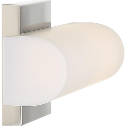 Bend - 13" LED Vanity with White Acrylic - Brushed Nickel Finish