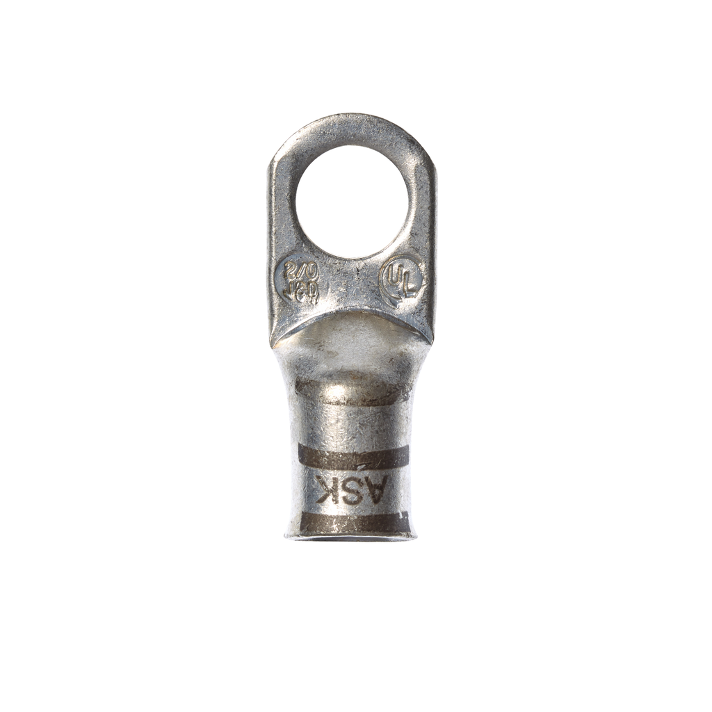 3M Scotchlok Large Gauge Ring Tongue, Copper Non-Insulated Seamless MC2/0-38RX, Stud Size 3/8, 100/Case