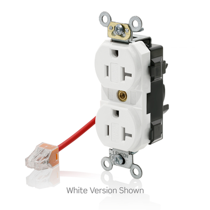 20 Amp, 125 Volt, Lev-Lok® Duplex Receptacle, Heavy-Duty Industrial Grade