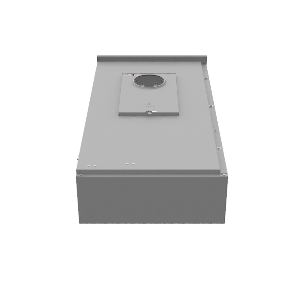 6 Terminal Ringless 2 Large Closing Plates Test Switch Prewired 26in-51in-10in Painted Steel Long Island Lighting Company