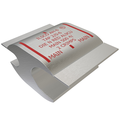 Aluminum Compression Tap, Main Range 500-4/0, Tap Range 2/0-6, Tin Plated, UL