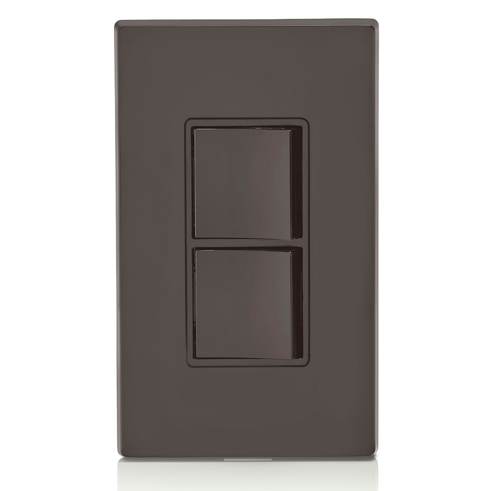 15 Amp Decora Single-Pole / Single-Pole Combination Switch, Grounding, Brown