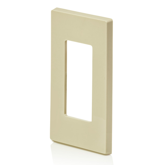 1-Gang Decora Plus Screwless Wallplate Polycarbonate, Ivory