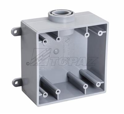 1/2" Schedule 40 PVC FD Type Box, Double