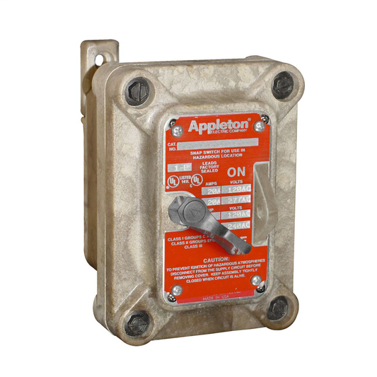 Appleton™ Intraground™ N1 Series Nonmetallic Tumbler Switches - PN N1DC75F1