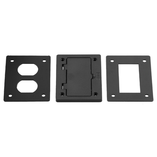 1-Gang Non-Metallic Cover, Includes Duplex and Style Line® Decorator Inserts, Black