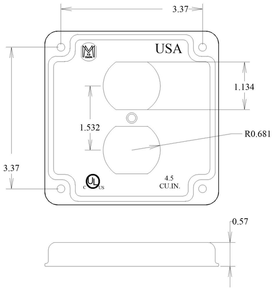 11402, Electrical Square Box Cover