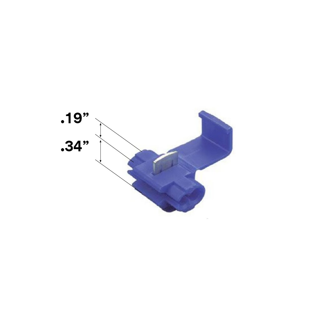 3M Scotchlok Electrical IDC 560B-POUCH, Blue, 1816 AWG (solid/stranded), 14 AWG (stranded), 100 per pouch, 1000/case