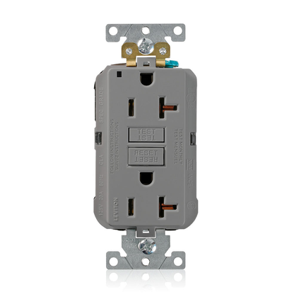 20 Amp SmartlockPro® GFCI Receptacle/Outlet, Industrial Grade, Lev-Lok