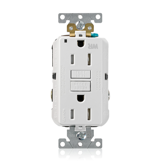 15 Amp SmartlockPro® GFCI Receptacle/Outlet, Industrial Grade, Weather and Tamper-Resistant