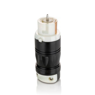 50 Amp, 250 Volt, Black & White Locking Connector, Industrial Grade