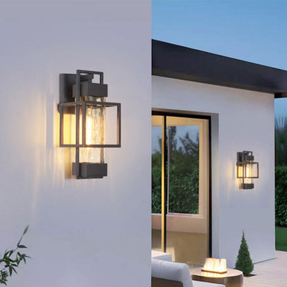 Waterproof Iron Art Black Outdoor Sconces Vintage Style