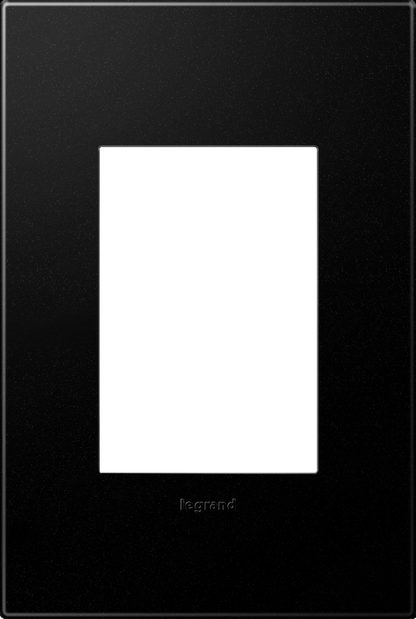 adorne® Graphite 1-Gang+ Screwless Wall Plate with Microban®