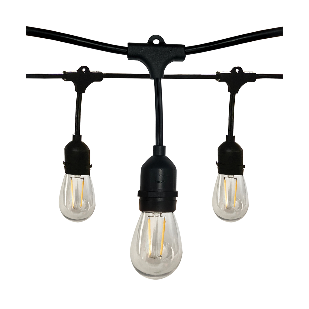 24FT; LED String Light; Includes 12-Light Filament LED bulbs; With Plug