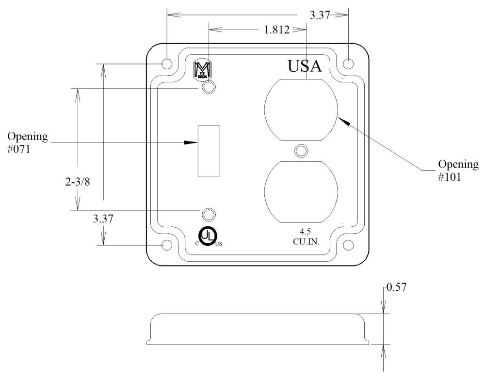 11413, Electrical Square Box Cover