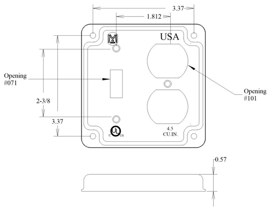 11413, Electrical Square Box Cover