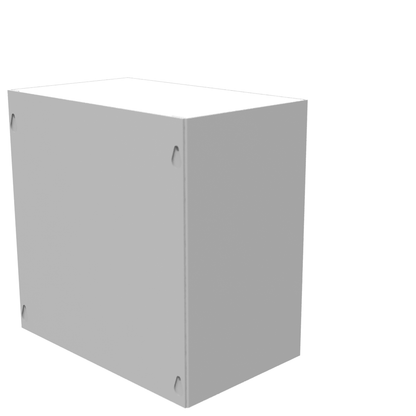 10x6x10 Screw Cover Type 1 UL Steel No KO Gray Cover w/Teardrop Slots Holes In Back