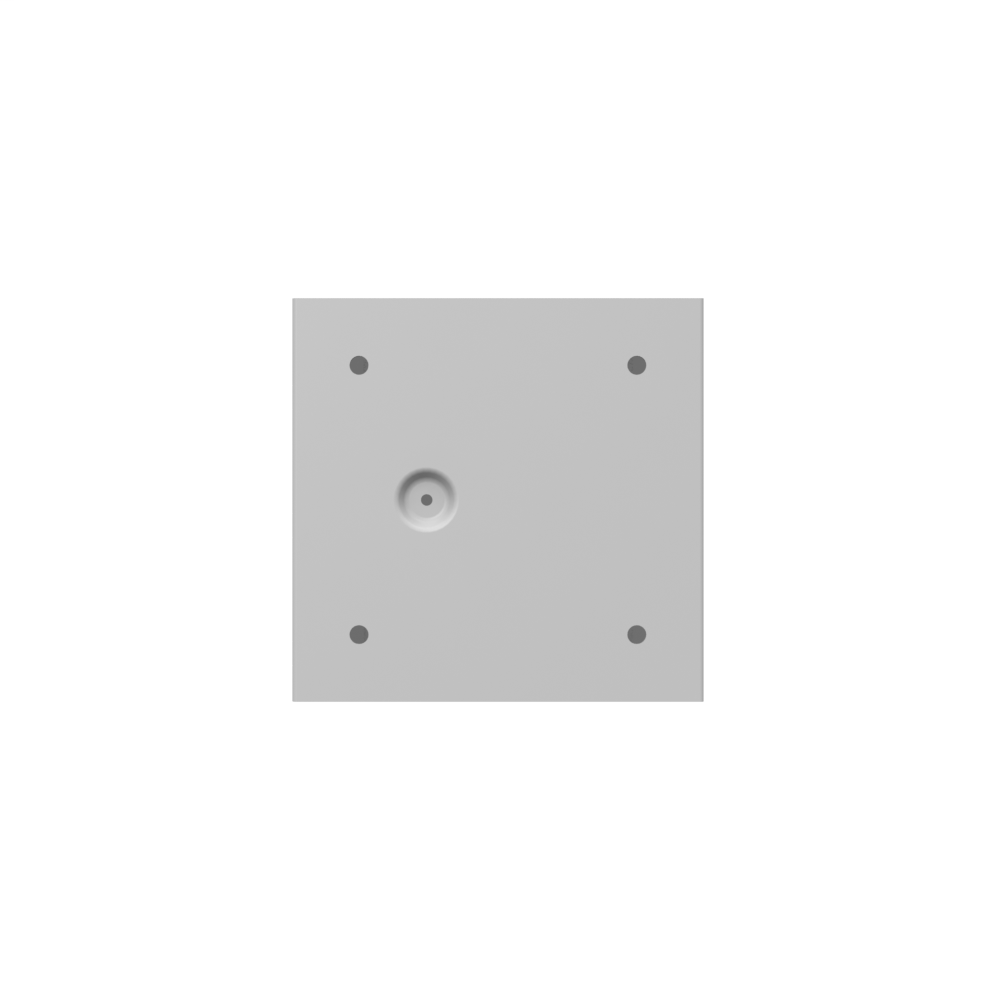 6x6x6 Screw Cover Type 1 UL Steel No KO Gray Cover w/ Teardrop Slots Holes In Back