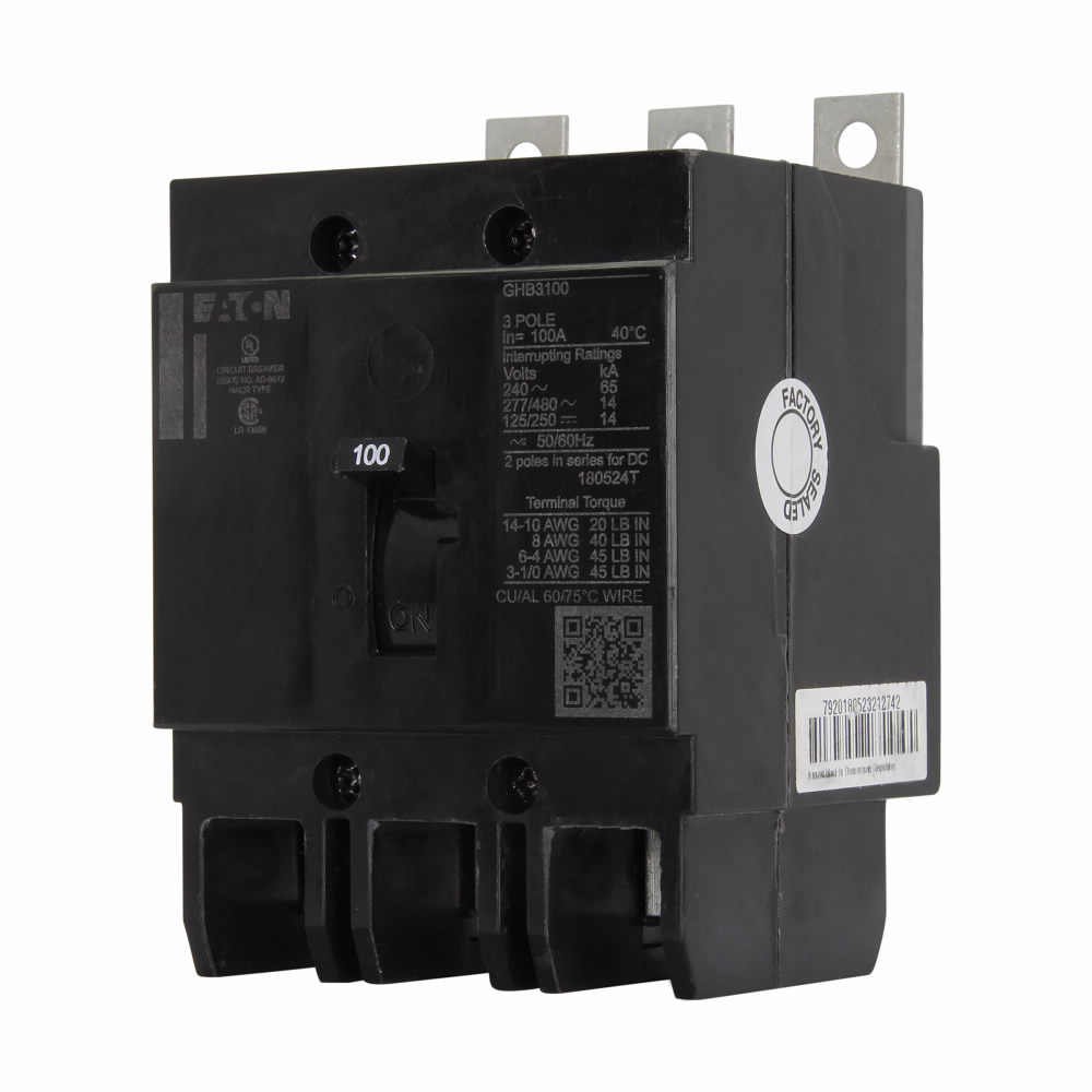 60 Amp Bolt-On Molded Case 3 Pole Circuit Breaker, 480 Volt