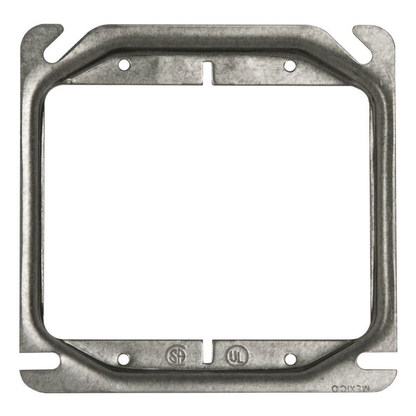 4 in. Square Cover, 2-Device, 5/8 in. Raised