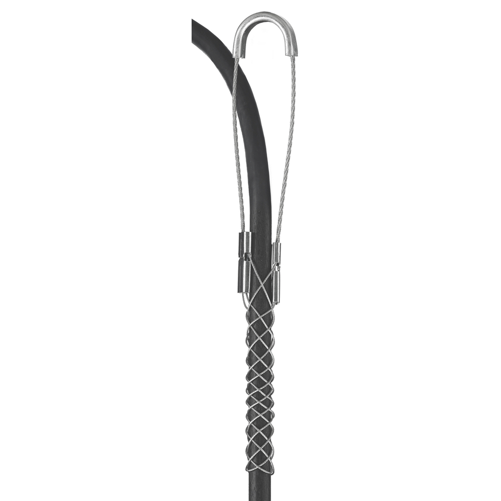 Bus Drop Support Grips, Single Eye, Wide Range, Galvanized Steel, 0.43-0.56"