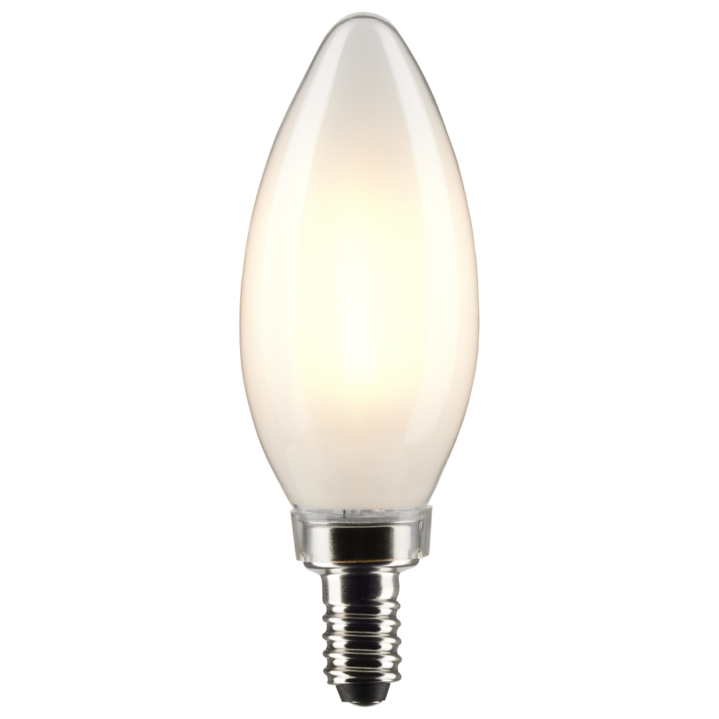 4 Watt B11 LED; Frost; Candelabra base; 90 CRI; 4000K; 120 Volt