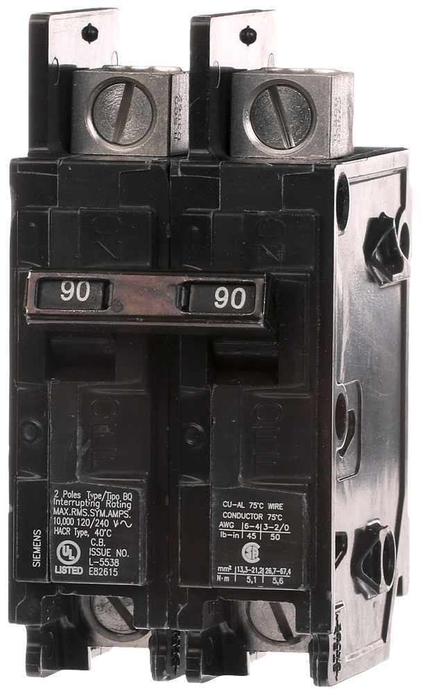 BRKR BQ 2P 120/240V 90A 10K LUG