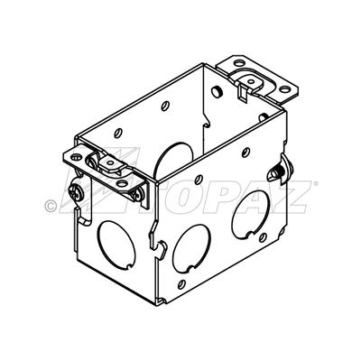 3"X2" Gangable Switch Boxes 2-1/2" Deep 1/2" KO